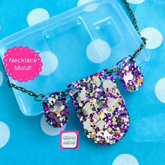 Bib Link Style  Necklace Silicone Mold - Resin Mould PM57