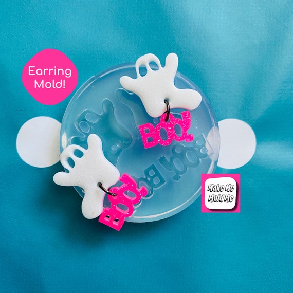 12mm Silicone Earrings Ghost Mold Resin EM191
