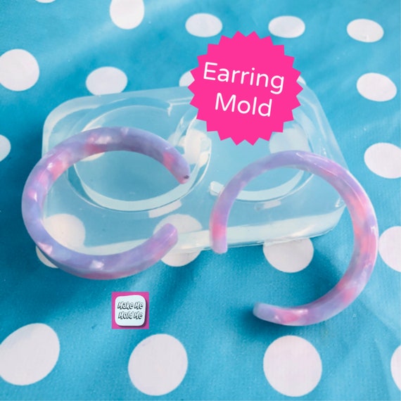 45mm Silicone Earrings Mold CC Dangle EM317