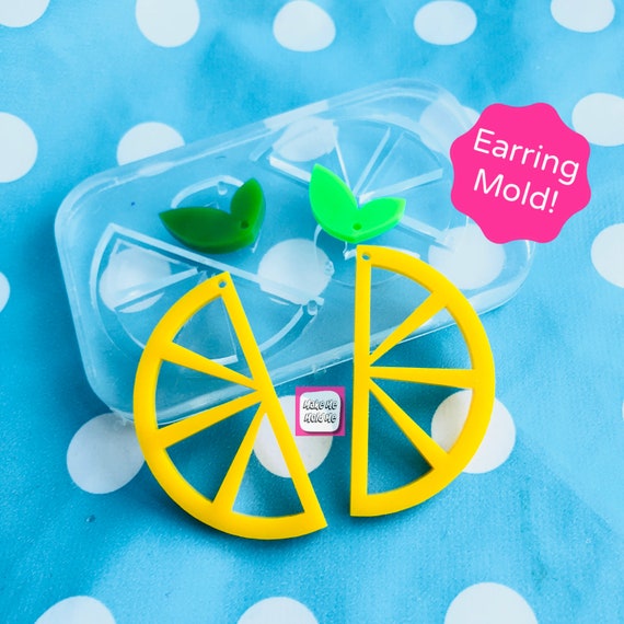 50mm Silicone Earring Cut Out Lemon Lime Slice Dangle Donut Mold EM351