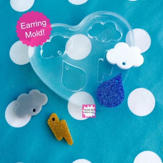 Silicone Rain Thunder Cloud Mold EM35