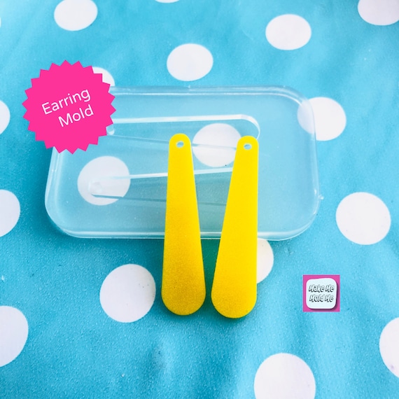 50mm Long Drop Silicone Earring Mold EM417