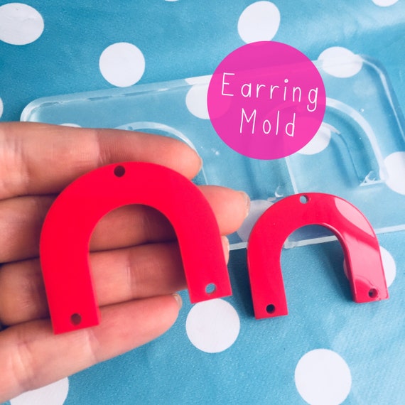 35mm Flat Arc Silicone Dangle Earring Mold EM16