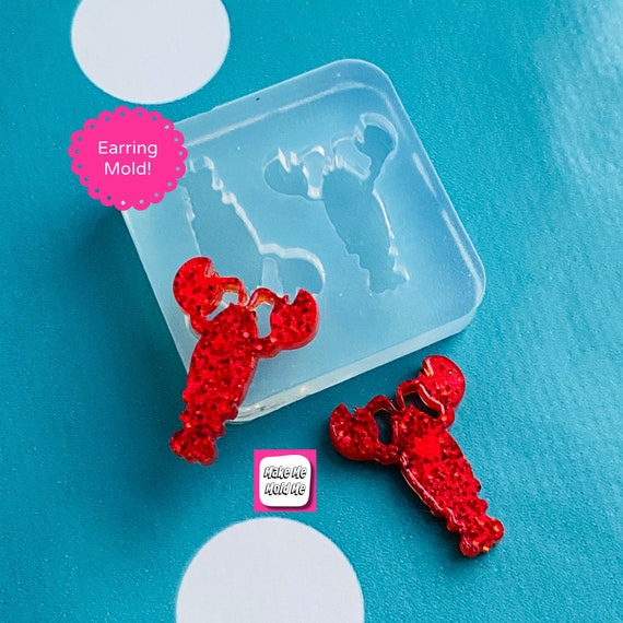 22mm Silicone Lobster Stud Earring Mold Resin EM531