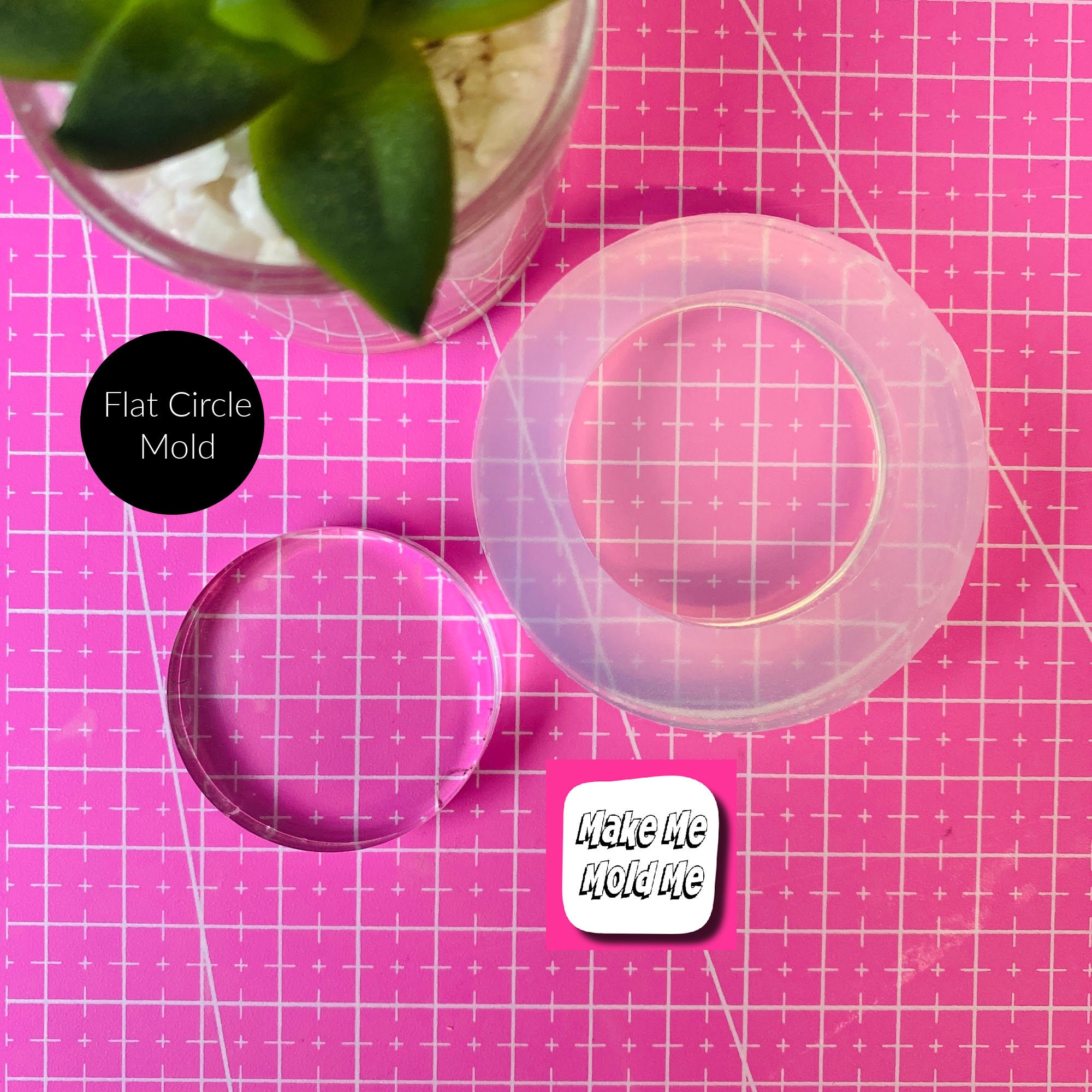 Flat Ring Silicone Mold-cute Flat Ring Resin Mold-diy Dried Flower