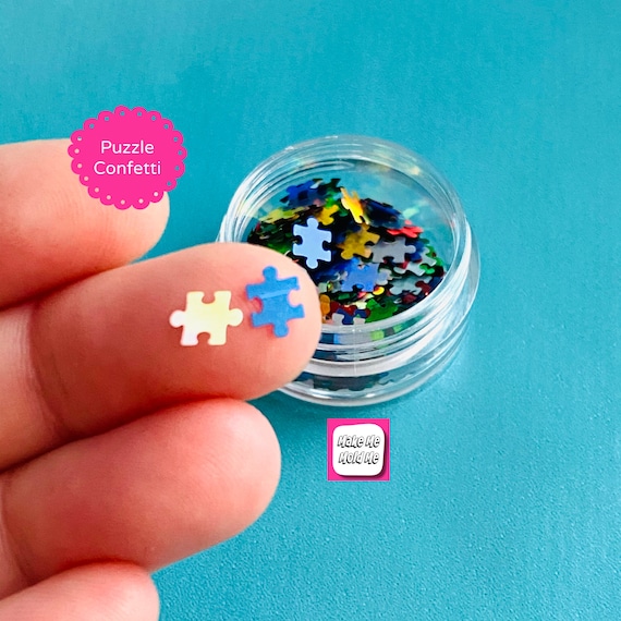 Rainbow Jigsaw Puzzle Piece Confetti MM104