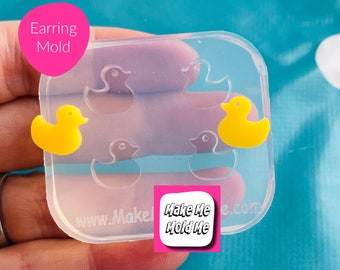 Clear Silicone Molds for Resin 10mm Silicone Duck Stud Earring Mold