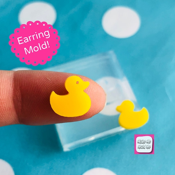 10mm Silicone Duck Stud Earring Mold - EM444
