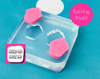 14mm Silicone Cupcake Stud Earring Mold - Resin Craft