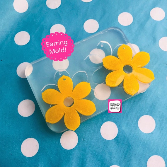 50mm Silicone flower Dangle Earring Mold - Resin Mould Crafter EM468 ccc