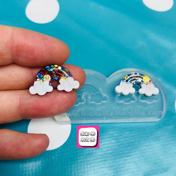 Rainbow Stud Earring Mold Cloud weather