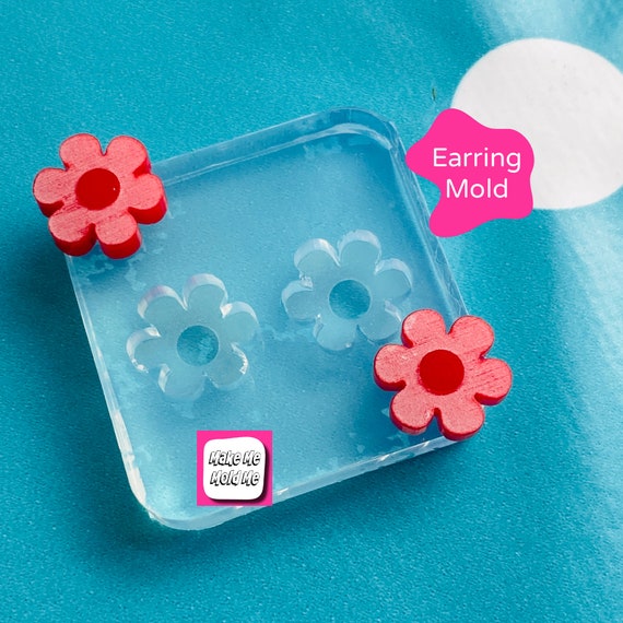 Silicone Earring Flower Stud Mold  EM139