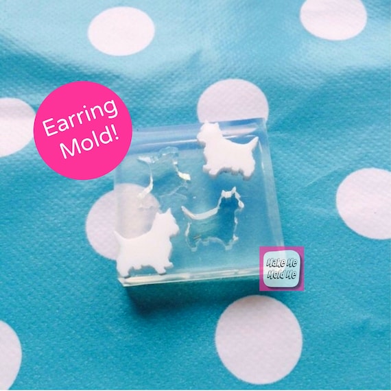 West Highland Terrier Westie Stud Earring Mold  EM145