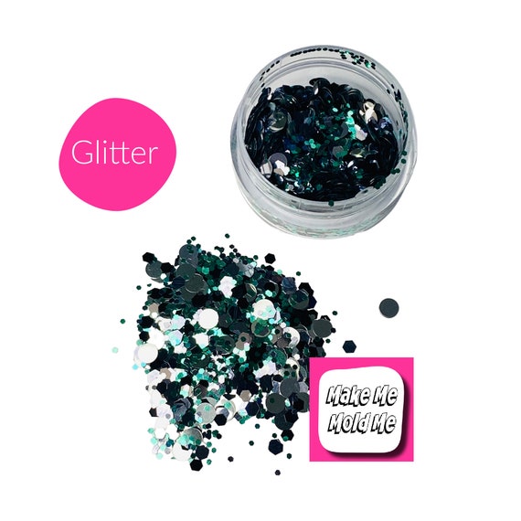 Spellbound Chunky Glitter | Black Silver Turquoise