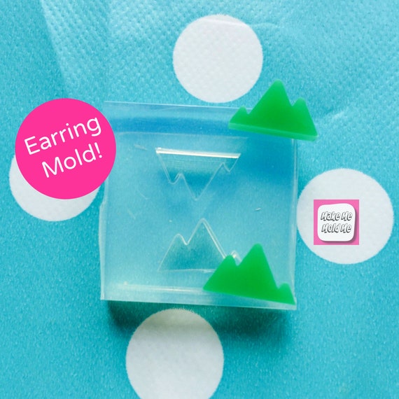 12MM Silicone Earring Mountain Stud Mold  - EM154