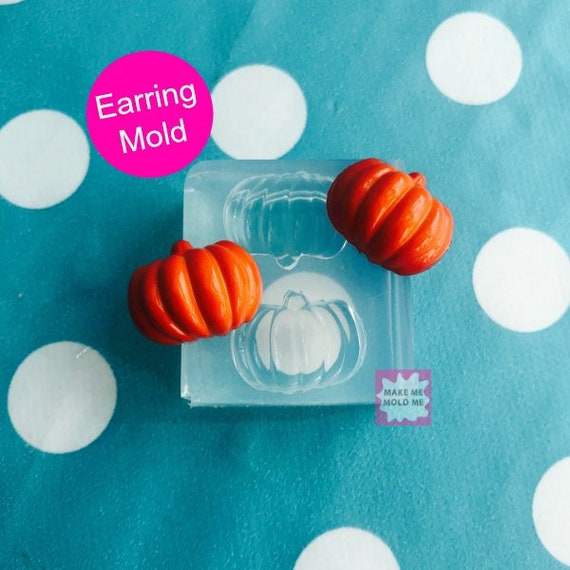 Silicone Pumpkin Earrings Stud Mold EM51