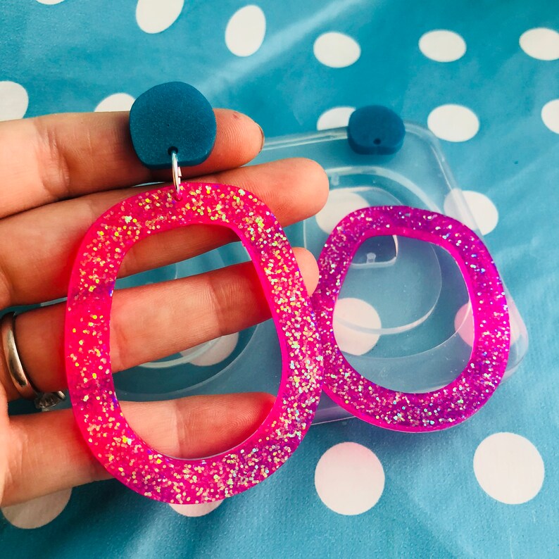 60mm XL Loop Dangle Silicone Earring Mold Resin Earrings Etsy