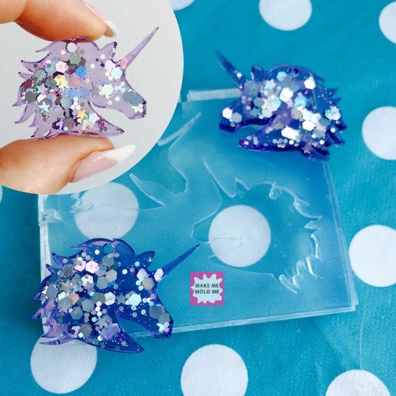 35mm Silicone Earring Unicorn Mold EM22