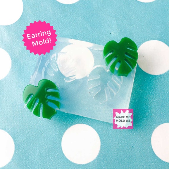 15mm Monstera Leaf Silicone Earring Mold EM99