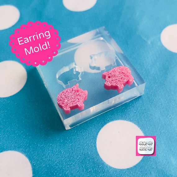 10mm Silicone Pig Stud Earring Mold  EM445