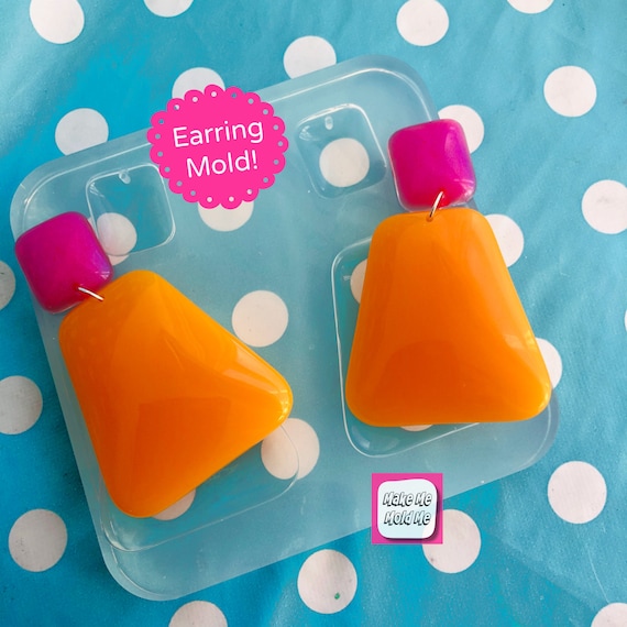75mm  XL Deluxe Silicone Anglar Dangle Earring Mold EM452