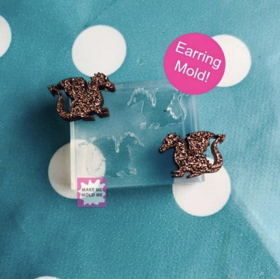 Dragon Earring Silicone Stud Mold EM217