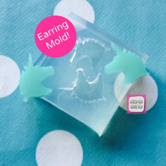 Silicone Earring Unicorn Stud Mold For Resin Jewellery EM91