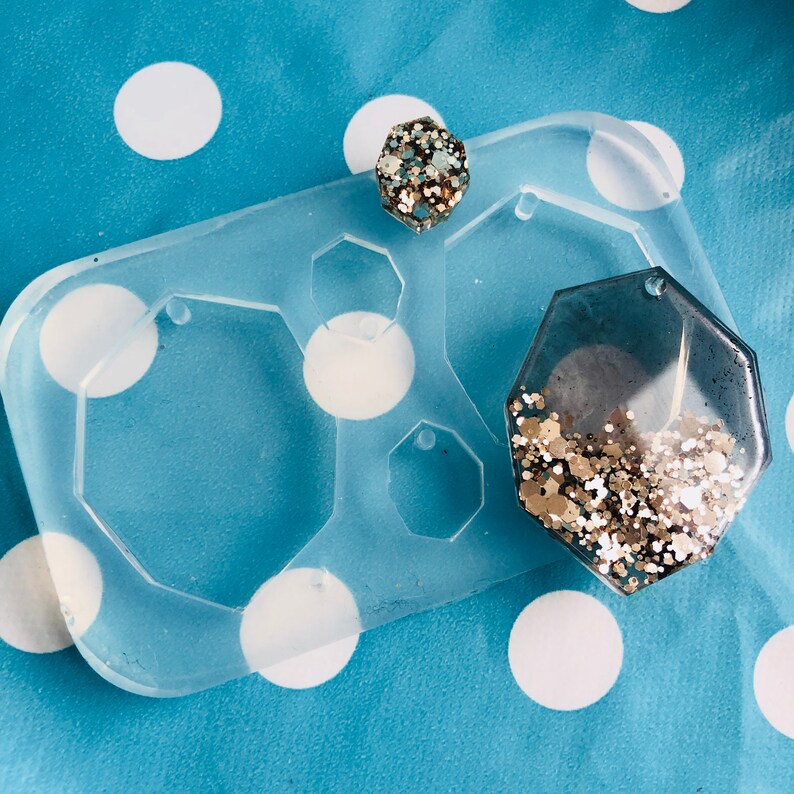 40mm XL Rock Dangle Earring Mold Silicone Mold Craft Resin Etsy