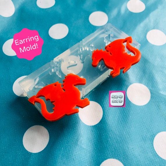 25mm Dragon Earring Silicone Dangle Earring Mold EM378