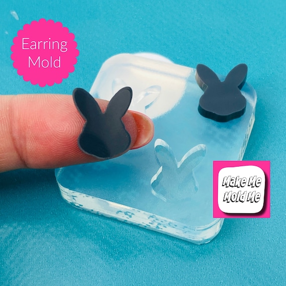 Silicone Earring Mold rabbit bunny stud EM95