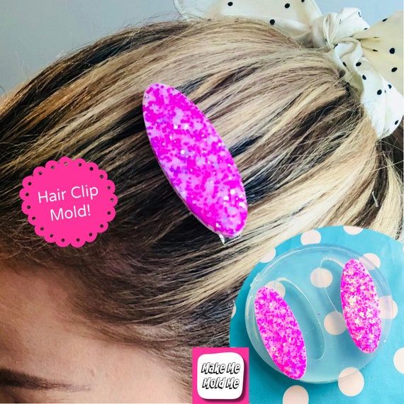 60mm Silicone Hair Clip Slide Barrette Mold  - GM98