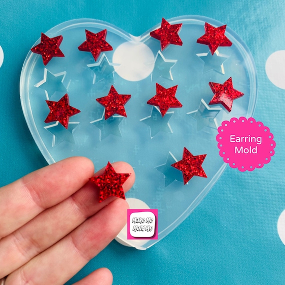 16mm Silicone Earring Star Stud Mold EM188