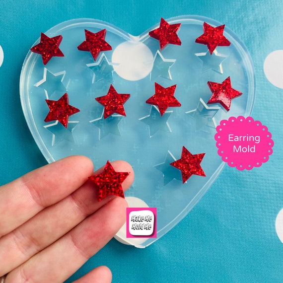 16mm Silicone Earring Star Stud Mold EM188