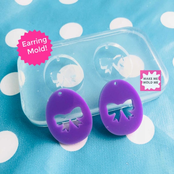 28mm Easter Egg Dangle Earring Silicone Molde EM278