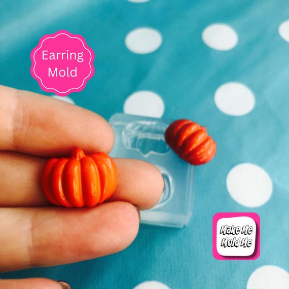 Silicone Pumpkin Earrings Stud Mold EM51