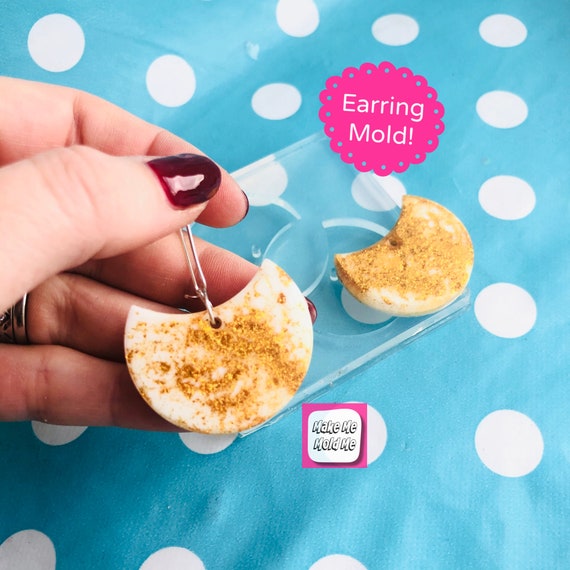 35mm Silicone Scallop Dangle Earring Mold EM453