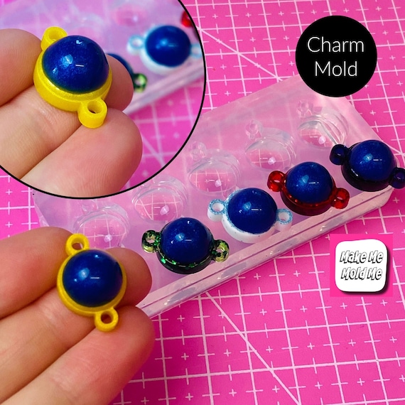 Clear Silicone Mold for Resin 12mm Smooth Domed Link Charm