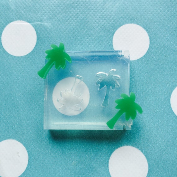 Silicone Earring Palm Tree Coconut Stud Mold  - Earrings Resin Crafter Mould Geometric EM124 T