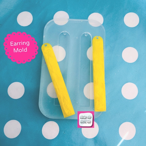 65mm Long Rectangle Silicone Dangle Earring Mold  EM471