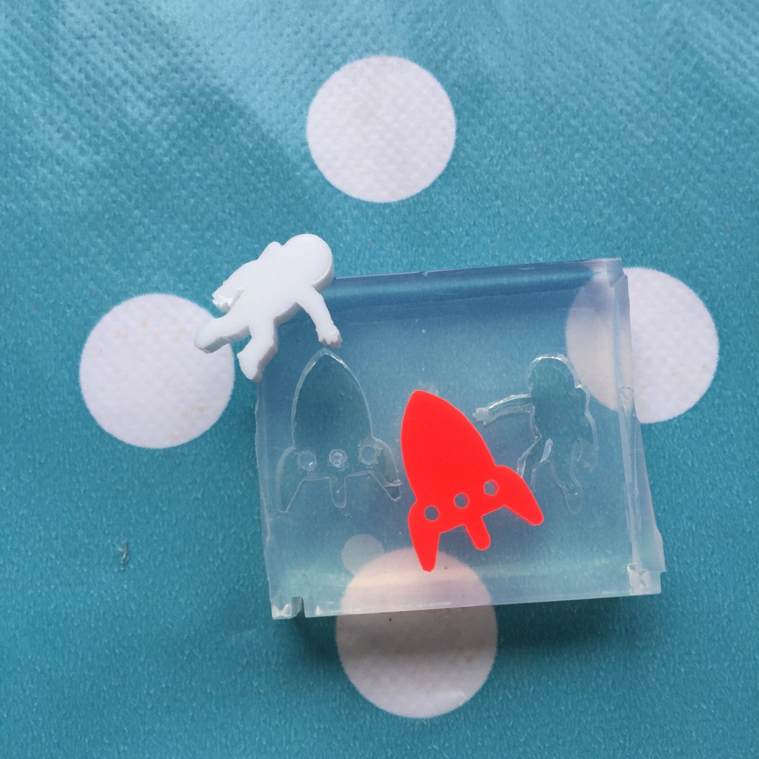 Silicone Earring Space Man Rocket Stud Mold  - Earrings Resin Crafter…