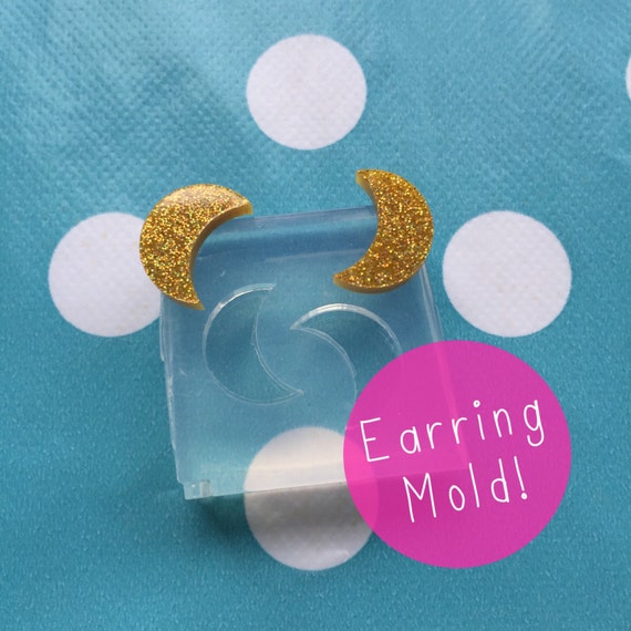 Silicone Earring Moon Stud Mold Earrings Resin Crafter Etsy