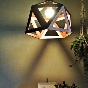 Suspension lustre Origami cuivre or rose Leewalia plafonnier lampe design luminaire décoration d'intérieur lampe chambre salon image 6