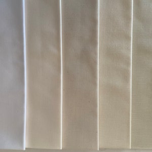 KONA FQ Neutral 5-Bundle Kona Fat Quarter, Kona White, Kona Bone, Kona Snow, Kona Oyster, Kona Natural  Solids 5 Fat Quarters