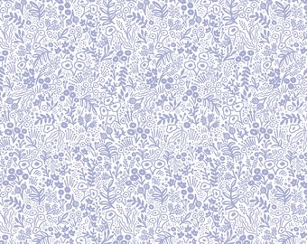 RIFLE PAPER Co Basics Tapestry Lace, Rifle Paper Basics Tapestry Lace Periwinkle Fabric, Rifle Basics Tapestry Lace Periwinkle Floral Fabric