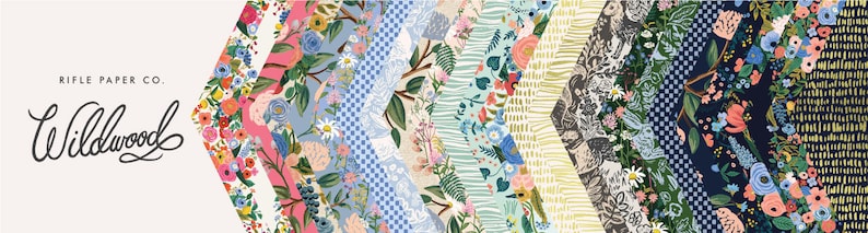 Half Yard RIFLE PAPER Co Fabric Rifle Paper Co Peonies in Dusty by the Yard Rifle Paper Wildwood Peonies Dusty Blue Rifle Paper Co FQ