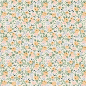 LIMITED SUPPLY Rifle Paper Co Rose in Cream Cotton Fabric from the Rifle Paper Easter Collection Rifle Paper Fabric Rifle Paper Holiday