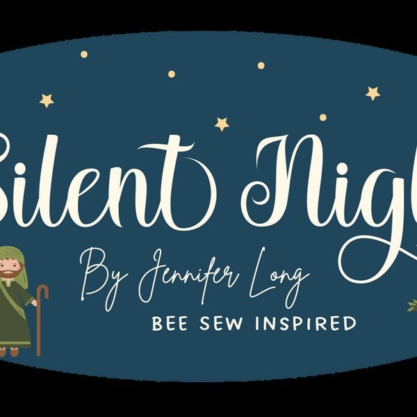 IN STOCK Silent Night Nativity Felt Panel by Jennifer Long of Bee Sew Inspired for Riley Blake Designs