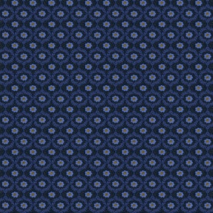 Papel Rifle NUEVO lanzamiento Vintage Garden Emma Navy Metallic Cotton cortado a medida, media yarda