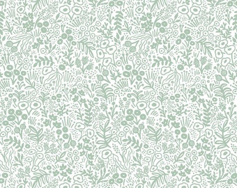 RIFLE PAPER Co Basics Tapestry Lace, Rifle Paper Company Basics Tapestry Lace Sage Fabric, Rifle Basics Tapestry Lace Sage Fabric Floral