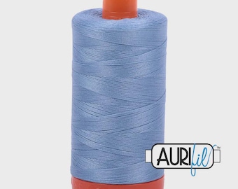 Aurifil Mako 50 Light Delft Blue Thread, 1422 Yards